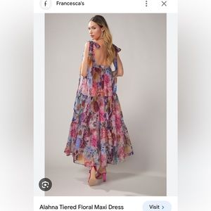 Alahna tiered floral maxi size medium NWT